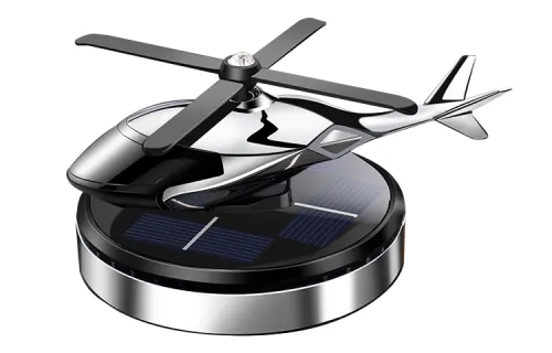 Rotating creative helicopter solar-powered, airplane, perfume, universal aromatherapy for auto