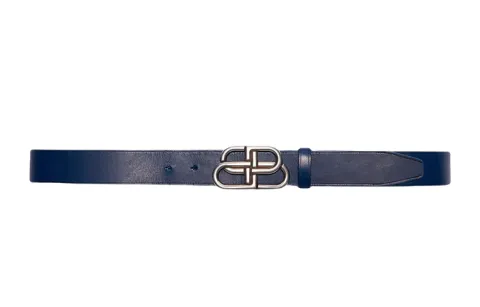 Balenciaga Smooth Casual Buckle Leather Belts Men's Width 3cm