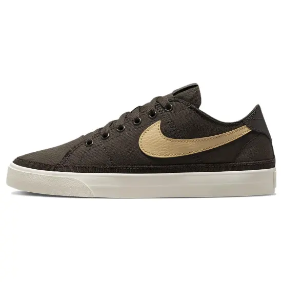 Nike Court Legacy Skateboarding Shoes Women's Low-top Black/Gold