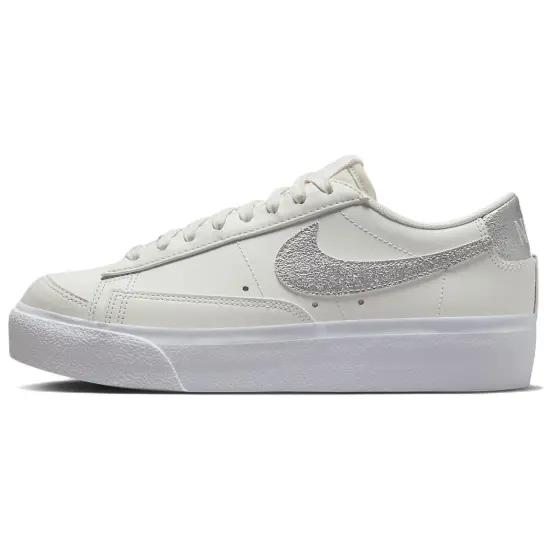 Nike Blazer Low Platform Summit White Metallic Silver Women's