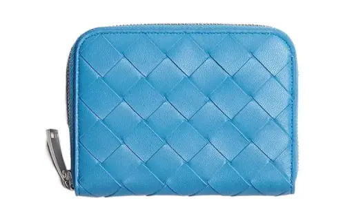 Bottega Veneta With Cow Leather And Sheepskin Coin Purse Women's Blue