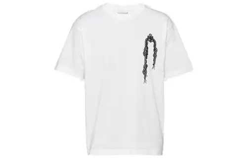 PRADA T Shirts Men's White Crew Neck Moderate Straight Fit