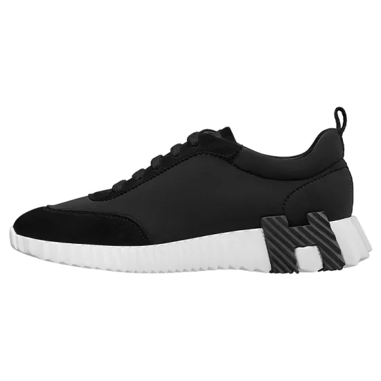 HERMES Bouncing Casual Shoes Women's Low-Top Black