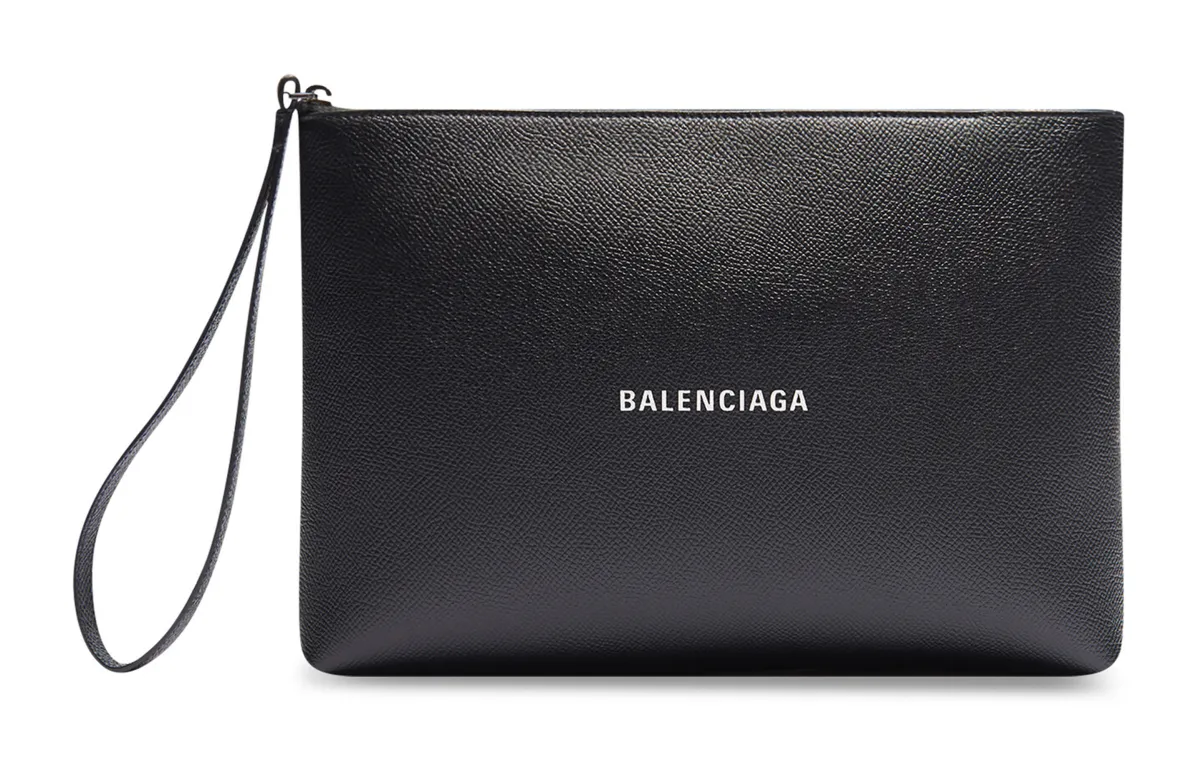 Balenciaga Calfskin Clutch Men's Black