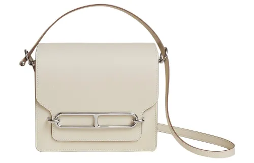 HERMES Roulis Silver Tone Buckle Evercolor Leather Pig Nose Bag, Shoulder Bag, Crossbody Bag Mini Women's