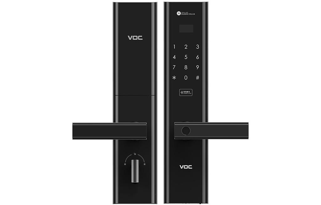 Hongmeng Smart Selection VOC Smart Door Lock S Smart Lock Home Fingerprint Lock Password Lock Electronic Lock Anti-theft Door Lock Door Wooden Door C-Class Lock Cylinder Smart Home Linkage Free Home Installation Obsidian Black