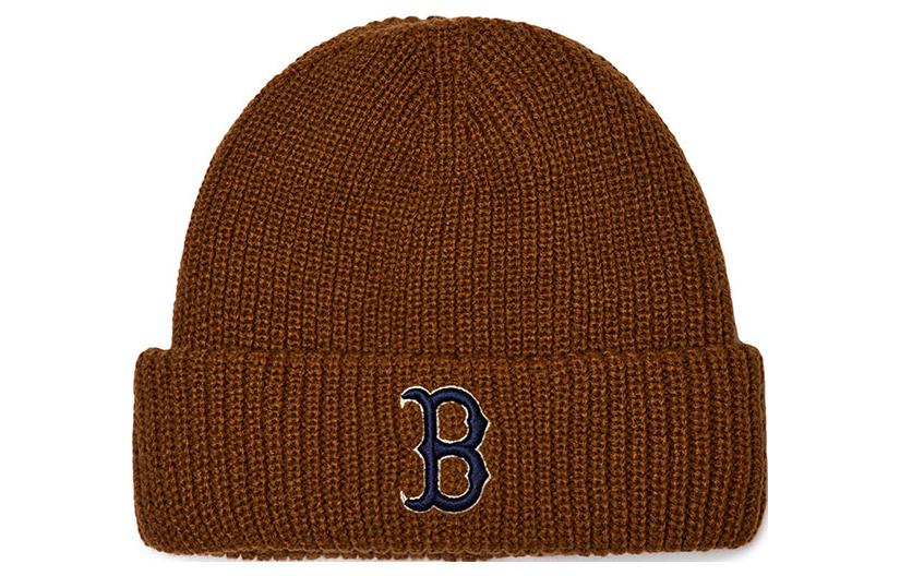 Мужская шапка MLB Beanie (коричневая)