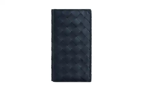 Bottega Veneta Cow Leather Wallet Large Men's Dark Blue/Yellow