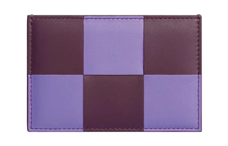 Bottega Veneta Calfskin Card Holder Women's Purple