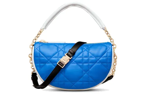 DIOR Vibe Sheepskin Shoulder Bag, Crossbody Bag, Handbag Small Women's Fluorescent Blue