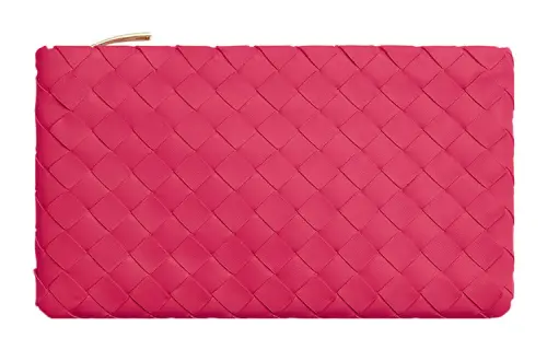 Bottega Veneta Lambskin Clutch Small Women's Cranberry Color