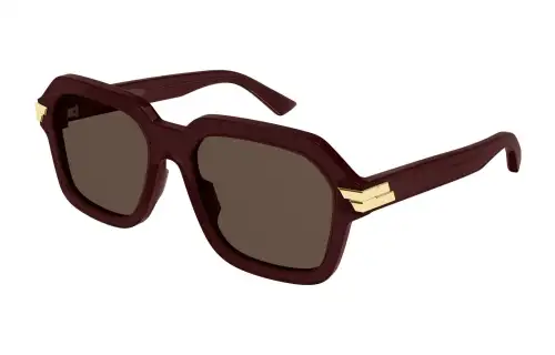 Bottega Veneta Sunglasses Unisex Red Brown