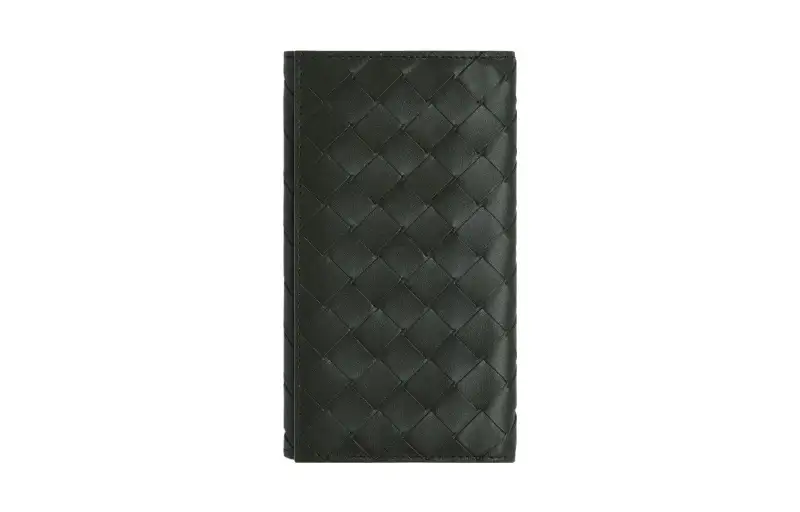 Bottega Veneta Cow Leather Wallet Large Men's Field Green/Bubbles Candy