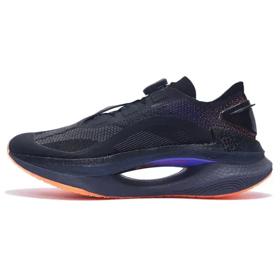LiNing Jueying 䨻 Cushioned Slip Resistant Breathable Rebound Low Top Running Shoes Black Purple