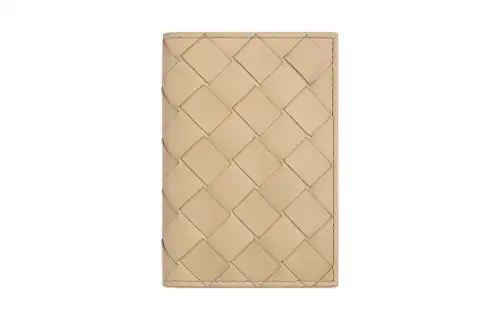 Bottega Veneta Intrecciato Cow Leather Wallet Men's Beige