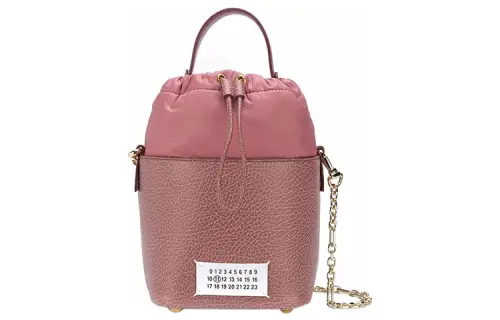Maison Margiela Cow Leather Bucket Bag, Shoulder Bag, Crossbody Bag, Handbag Women's Pink