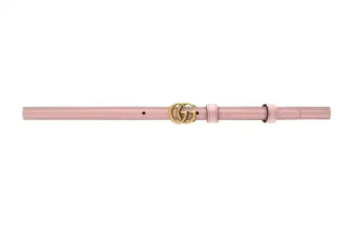 GUCCI GG Marmont Leather Belts Women's Pink Width 1.2cm
