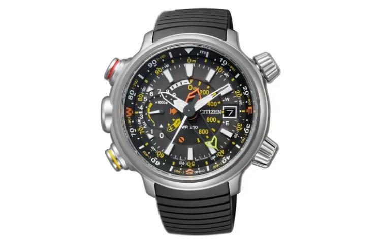CITIZEN PROMASTER Light Powered Quartz Movement Rubber Strap Watch Men's Watches Black Dial