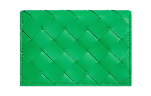 Bottega Veneta Cow Leather Card Holder Men's Green
