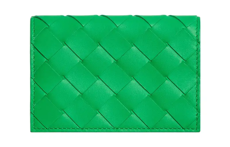 Bottega Veneta Cow Leather Card Holder Men's Green