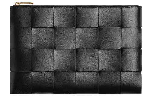 Bottega Veneta Intrecciato Zipped Clutch Bag