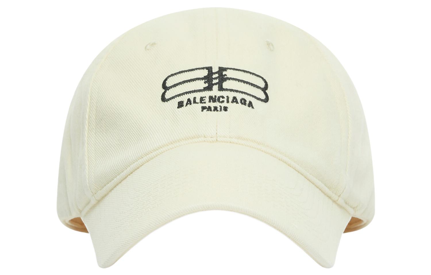 Женская кепка Balenciaga Logo (кремовая)