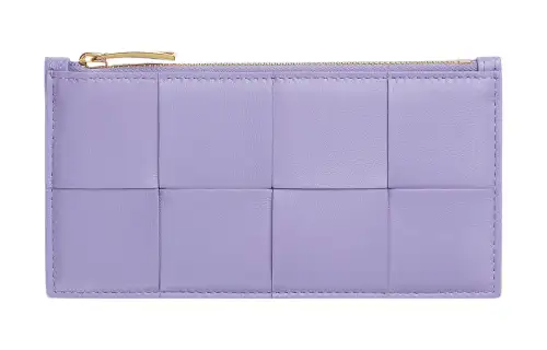 Bottega Veneta Sheepskin Card Holder Women's Light Purple