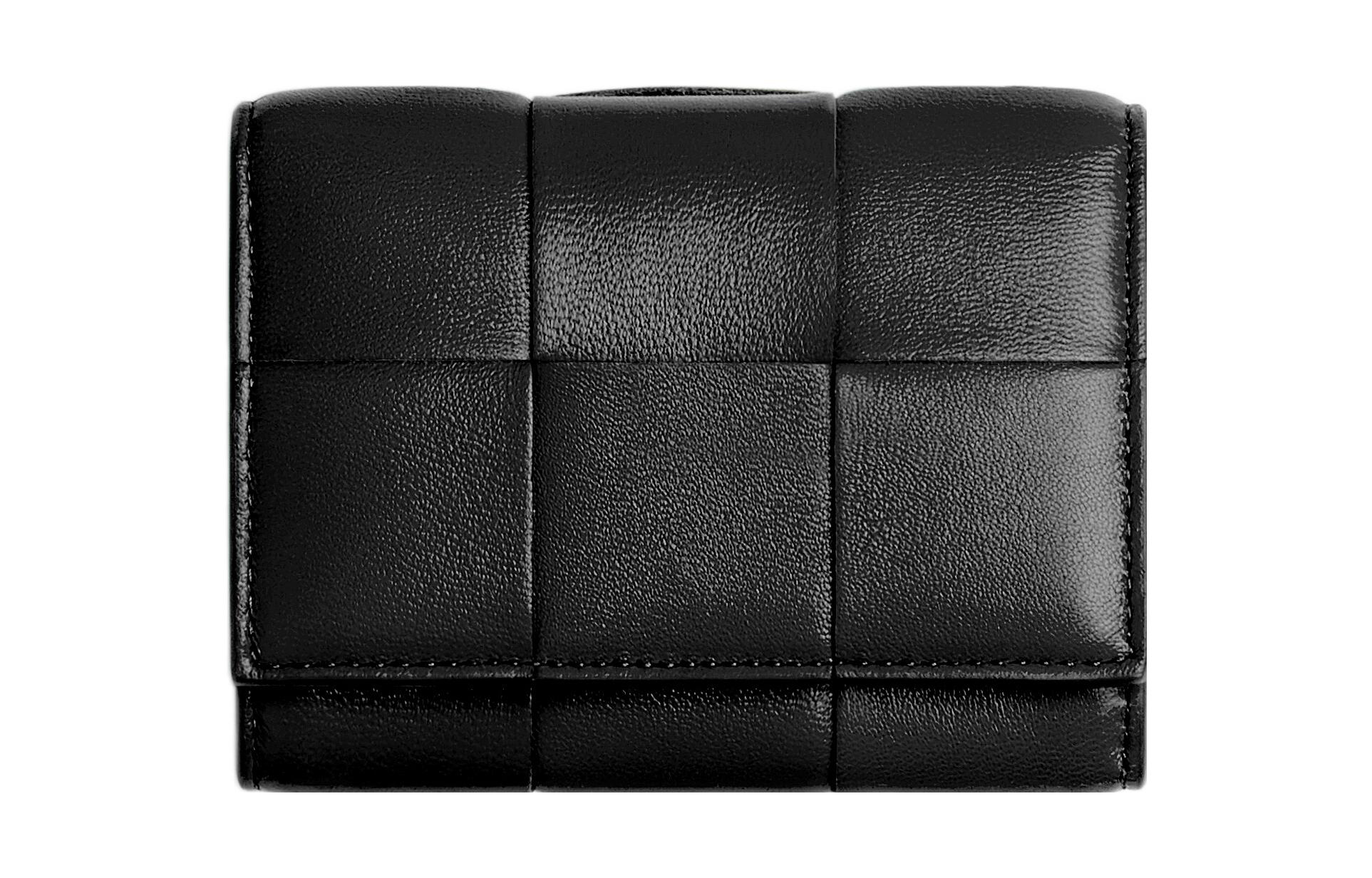 Bottega Veneta Lambskin Wallet, Card Holder Women's Black