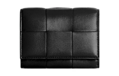 Bottega Veneta Lambskin Wallet, Card Holder Women's Black