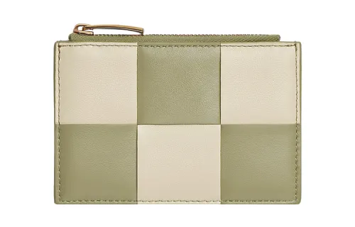 Bottega Veneta Lambskin Card Holder Women's Light Green/Lime Gray