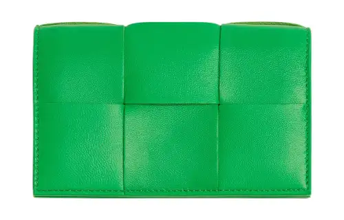 Bottega Veneta Sheepskin Card Holder Women's Green