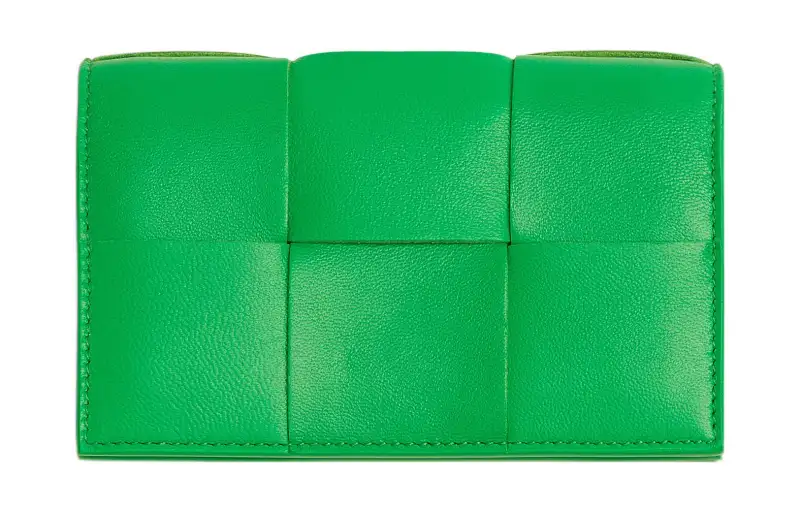 Bottega Veneta Sheepskin Card Holder Women's Green