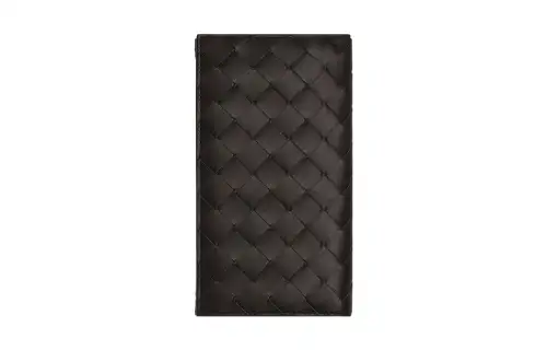 Bottega Veneta Cow Leather Wallet Large Men's Chocolate Brown/Sparkling Blue