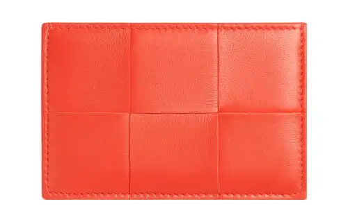 Bottega Veneta Sheepskin Card Holder Women's Dawn Red