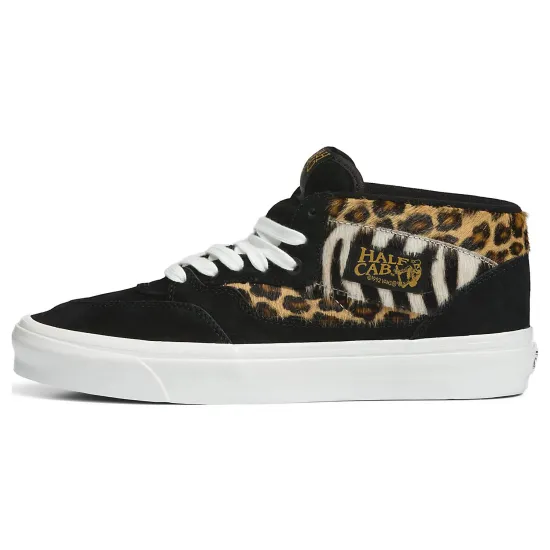 Vans Half Cab Skateboarding Shoes Unisex Mid-top Black/yellow