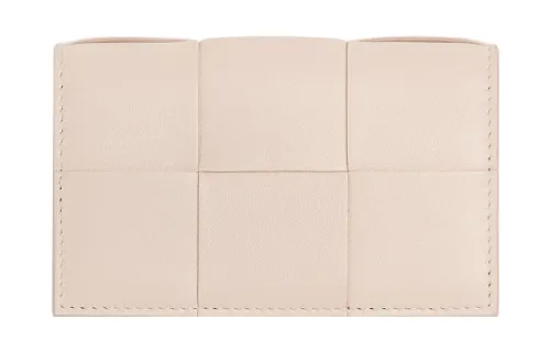 Bottega Veneta Sheepskin With Cow Leather Card Holder Women's Light Pink