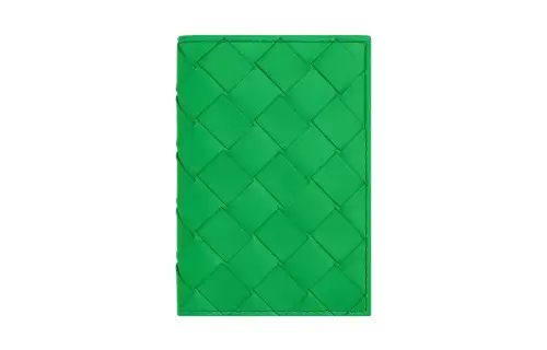 Bottega Veneta Cow Leather Card Holder, Wallet Men's Parrot Green