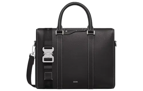 DIOR Lingot Grained Calfskin Handbag, Shoulder Bag, Crossbody Bag, Briefcase Men's Black