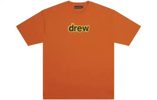 Drew house T Shirts Unisex Orange Crew Neck Moderate Straight Fit
