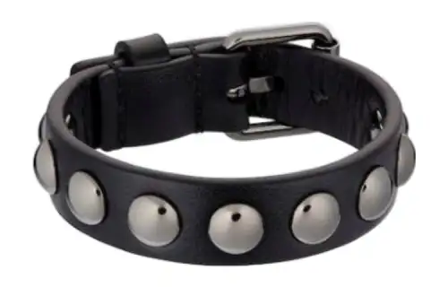 DIOR Calfskin Wristband Women's Black