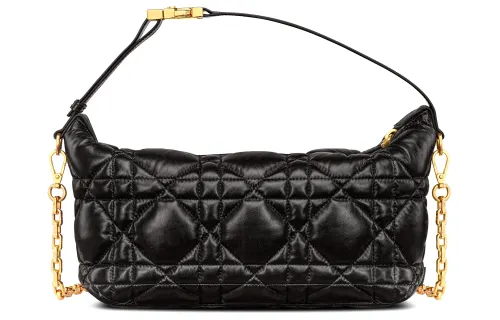 DIOR Calfskin Portable Crossbody Bag, Shoulder Bag Women's Black