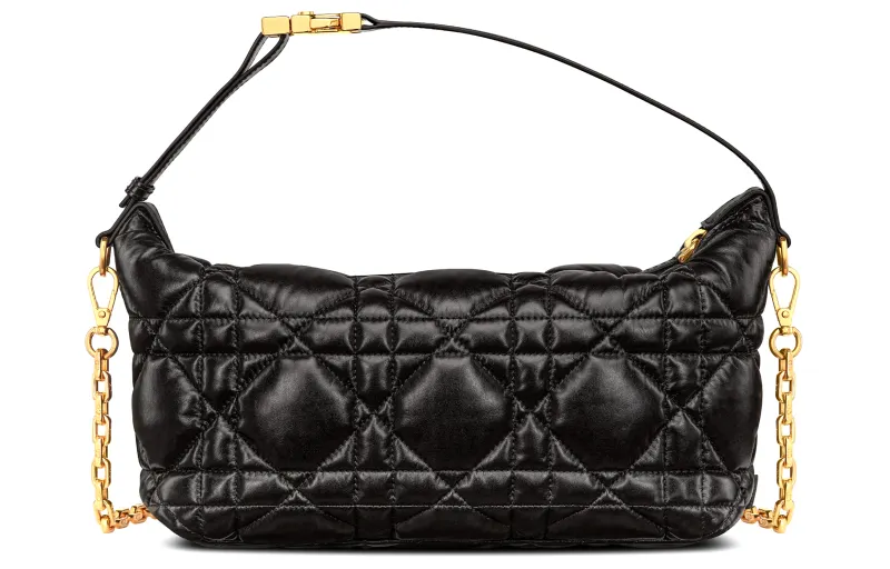 DIOR Calfskin Portable Crossbody Bag, Shoulder Bag Women's Black