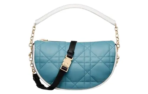 DIOR Vibe Lambskin Hobo Bag, Shoulder Bag, Crossbody Bag, Handbag Small Women's Sky Blue