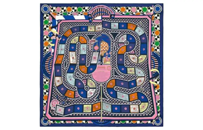 HERMES Silk Scarf Women's Multicolor