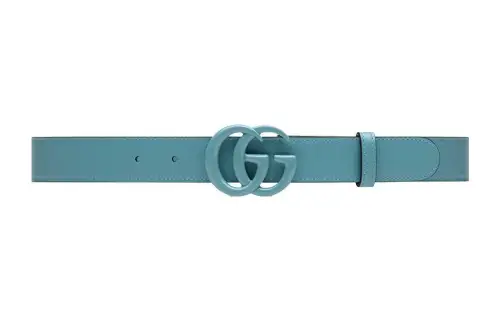 GUCCI GG Marmont Leather Belts Women's Blue