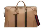GUCCI Leather Travel Bag, Shoulder Bag, Crossbody Bag, Handbag Extra Large Men's Light Brown