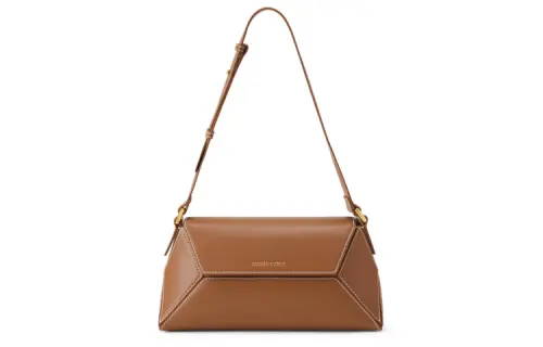 CHARLES&KEITH Fabric Shoulder Bag, Crossbody Bag Women's Brown