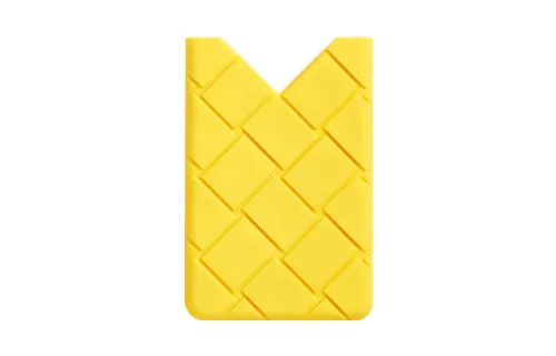Bottega Veneta Silicone Card Holder Men's Lemon
