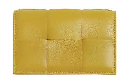 Bottega Veneta Lambskin Card Holder Women's Yellow