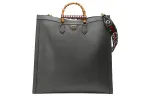 GUCCI Diana Leather Shoulder Bag, Crossbody Bag, Handbag Men's Gray